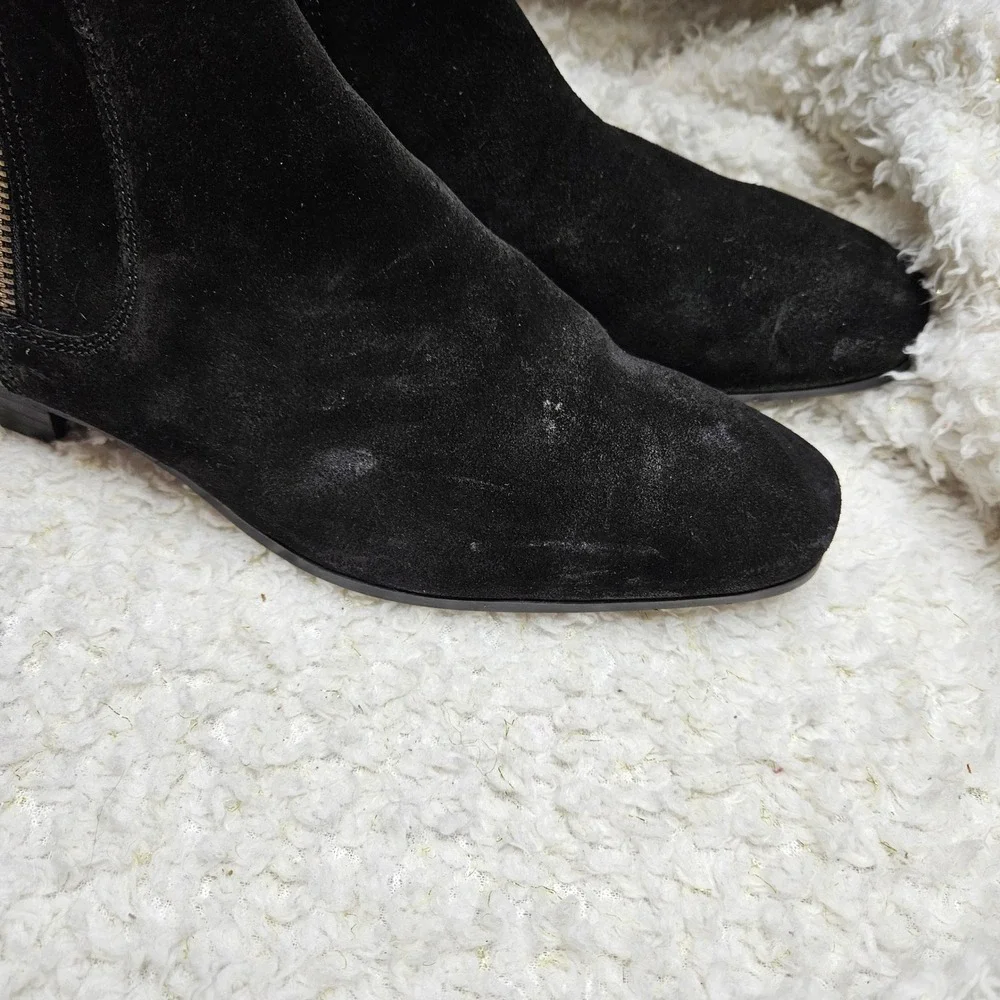 Asos‎ Black Suede Leather Chelsea Ankle Boots mens sz 6